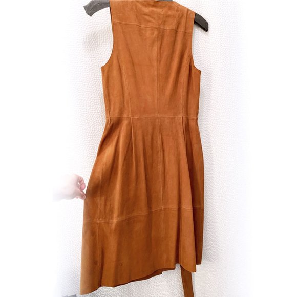 NWT Banana Republic Suede Leather Dress - Picture 4 of 8